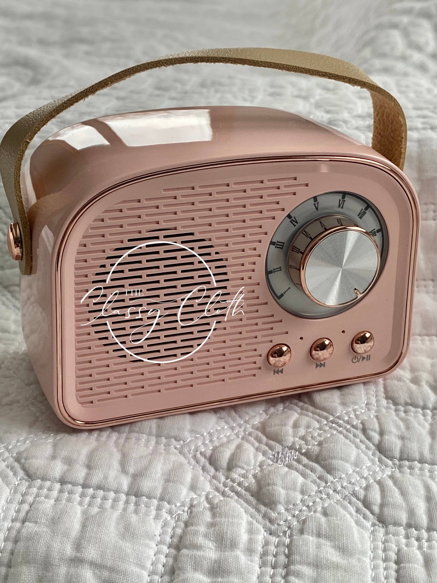 Vintage Bluetooth Radio - Blush Pink RTS