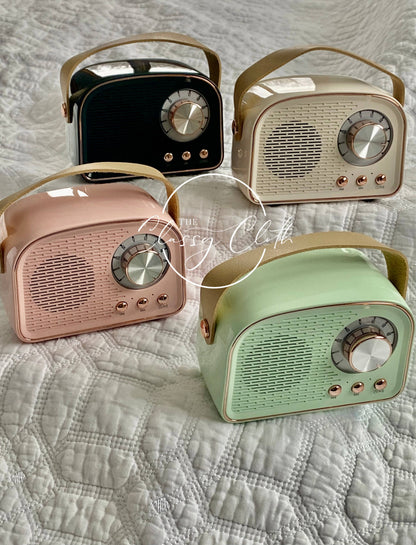 Vintage Bluetooth Radio - Blush Pink RTS