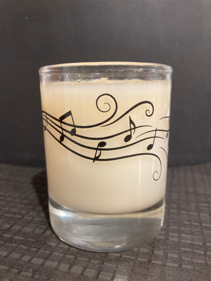 Votive Candle, Wavy Music Staff