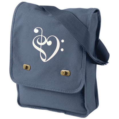 Music Expressions Field Bag, Heart of Clefs