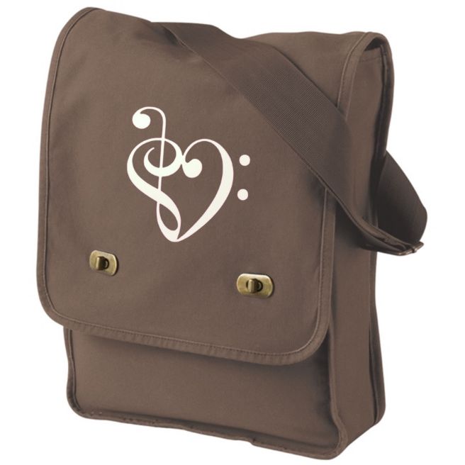 Music Expressions Field Bag, Heart of Clefs