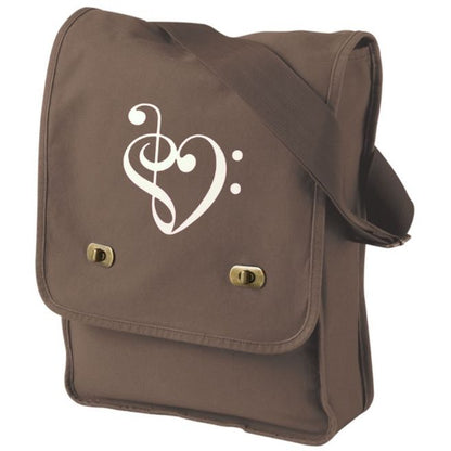 Music Expressions Field Bag, Heart of Clefs