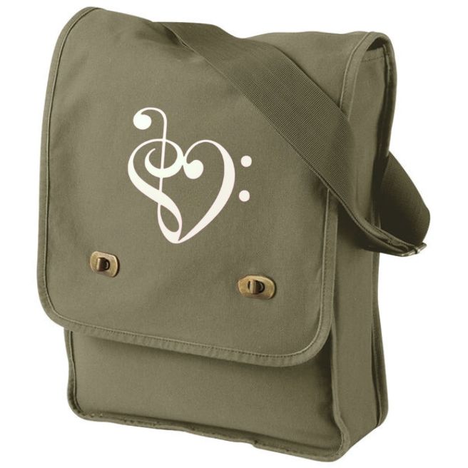 Music Expressions Field Bag, Heart of Clefs