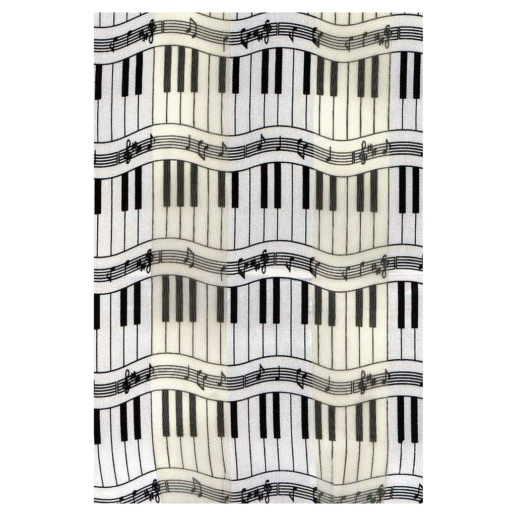 Scarf, Repeated Keyboard - White