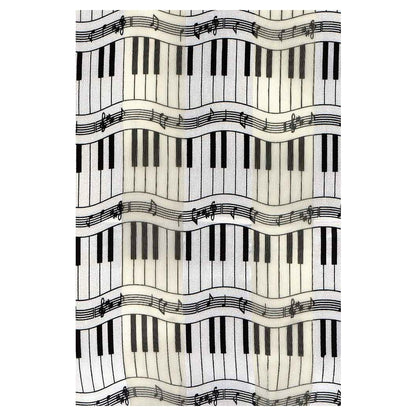 Scarf, Repeated Keyboard - White