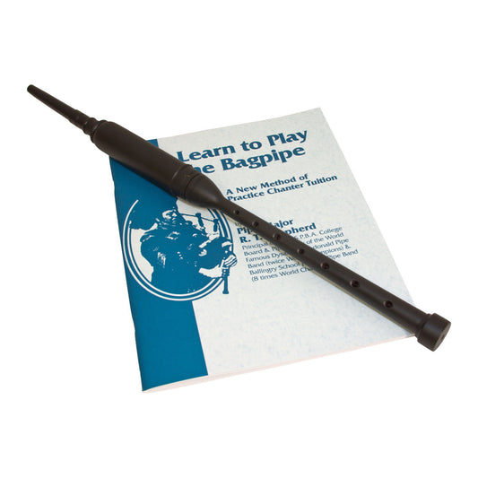 Bagpipe Practice Chanter with Book and Audio, Roosebeck - Black Sheesham