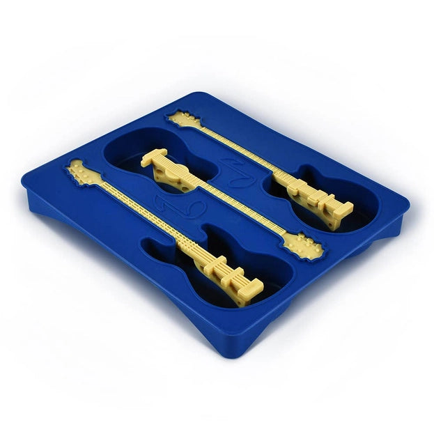 Ice Cube Tray, Cool Jazz Guitar-Shaped Drink Stirrers