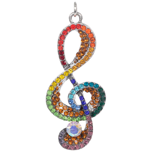 Pendant, Rainbow Treble Clef