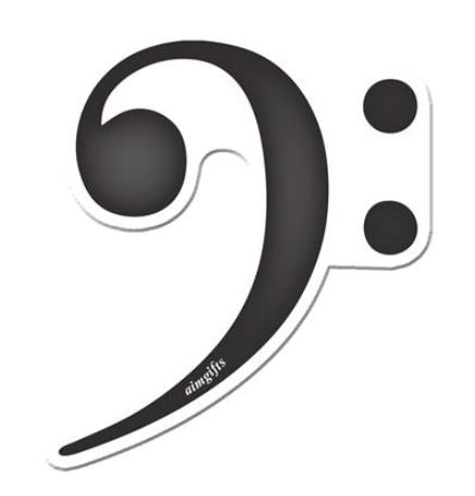 Magnet, Acrylic - Bass Clef