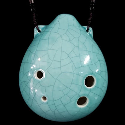 Tenor G Ocarina, Seedpod Design, Jade Crackle