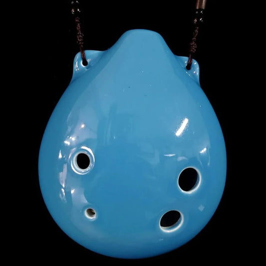 Tenor G Ocarina, Seedpod Design, Sky Blue