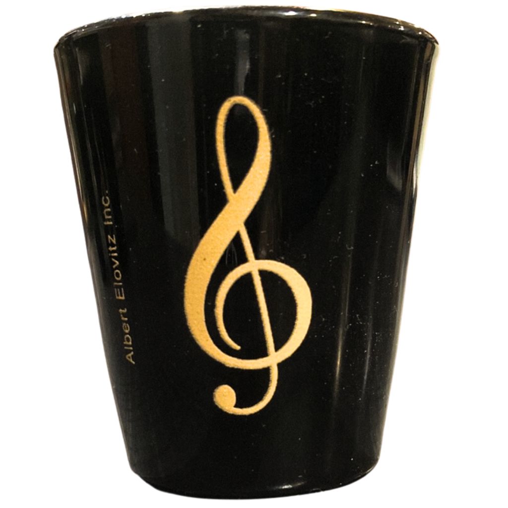 Shot Glass,Treble Clef - Black