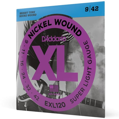 Guitar Strings, Electric, D'Addario EXL120 - Super Light