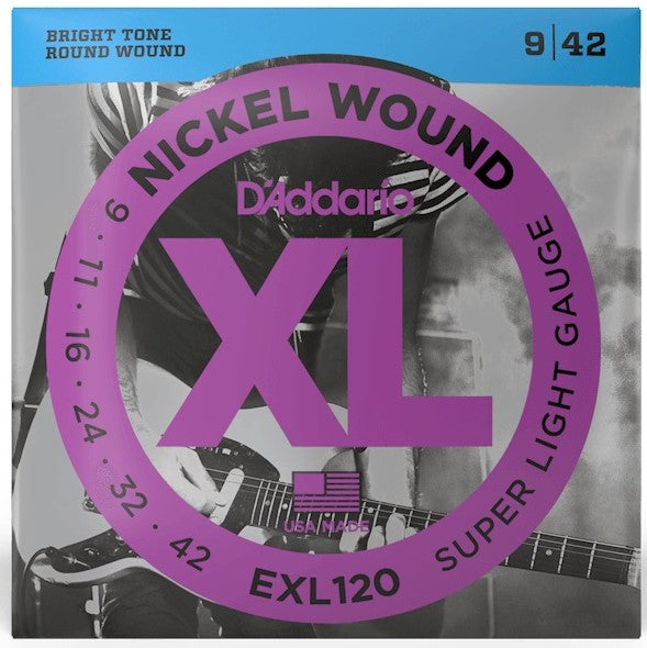 Guitar Strings, Electric, D'Addario EXL120 - Super Light