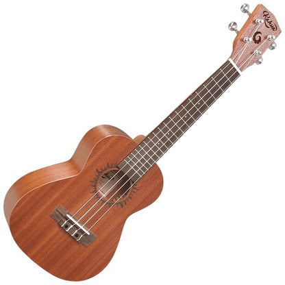 Kahua Mahogany Ukulele With Solar Eclipse Design, Tenor