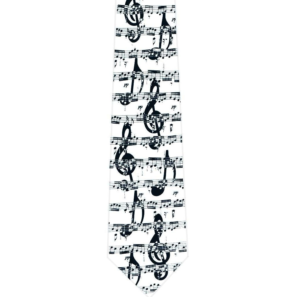 Neck Tie, Sheet Music, White