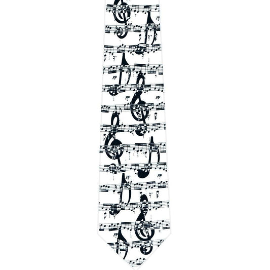 Neck Tie, Sheet Music, White