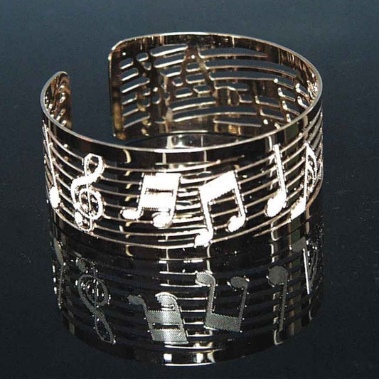 Gold Bangle Music Bracelet