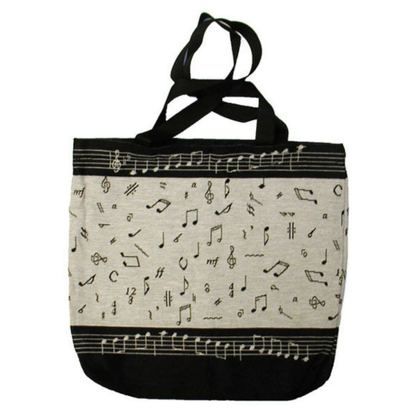 Tote Bag, Woven, Music Tapestry