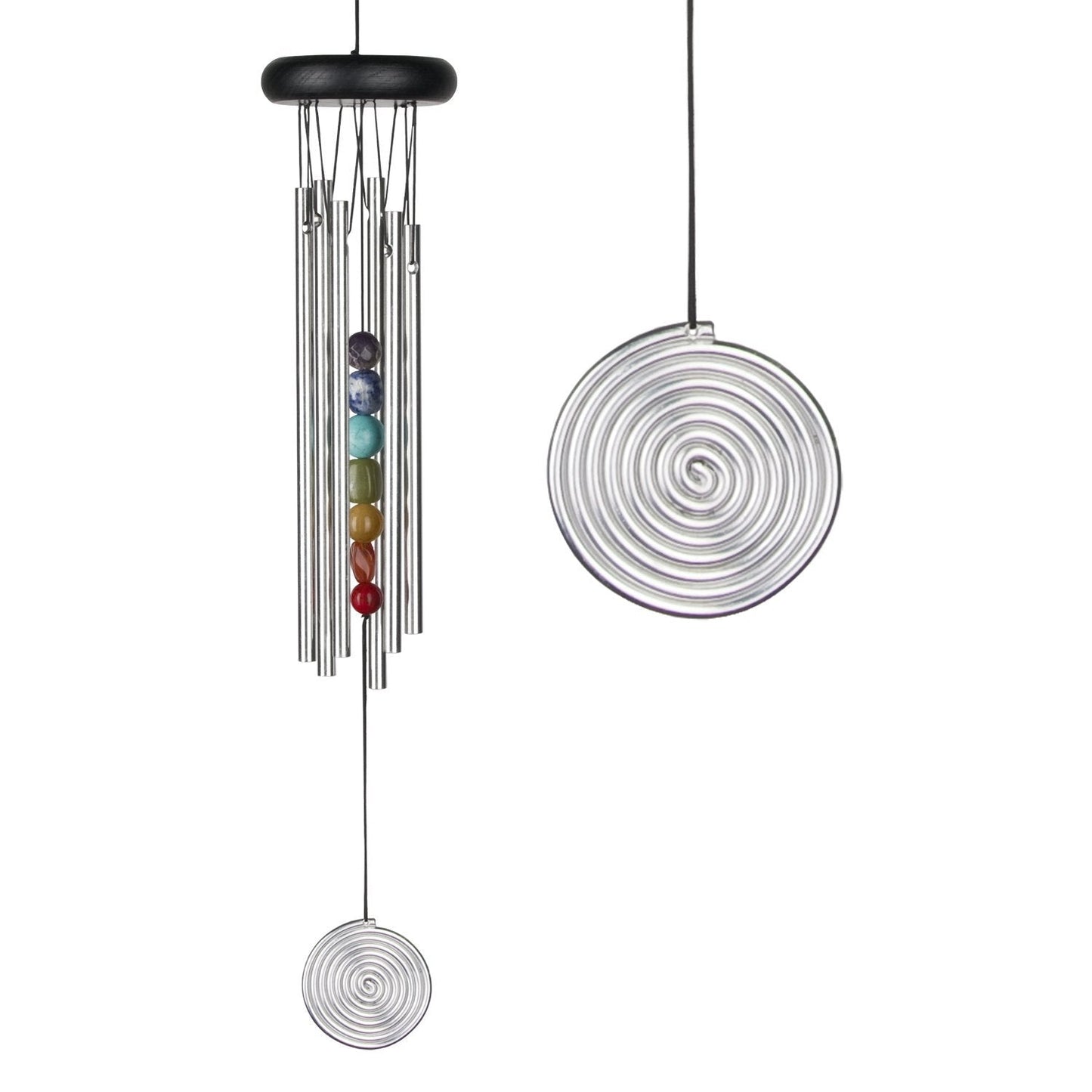 Chakra Chime - Seven Stones, Silver - by Woodstock Chimes