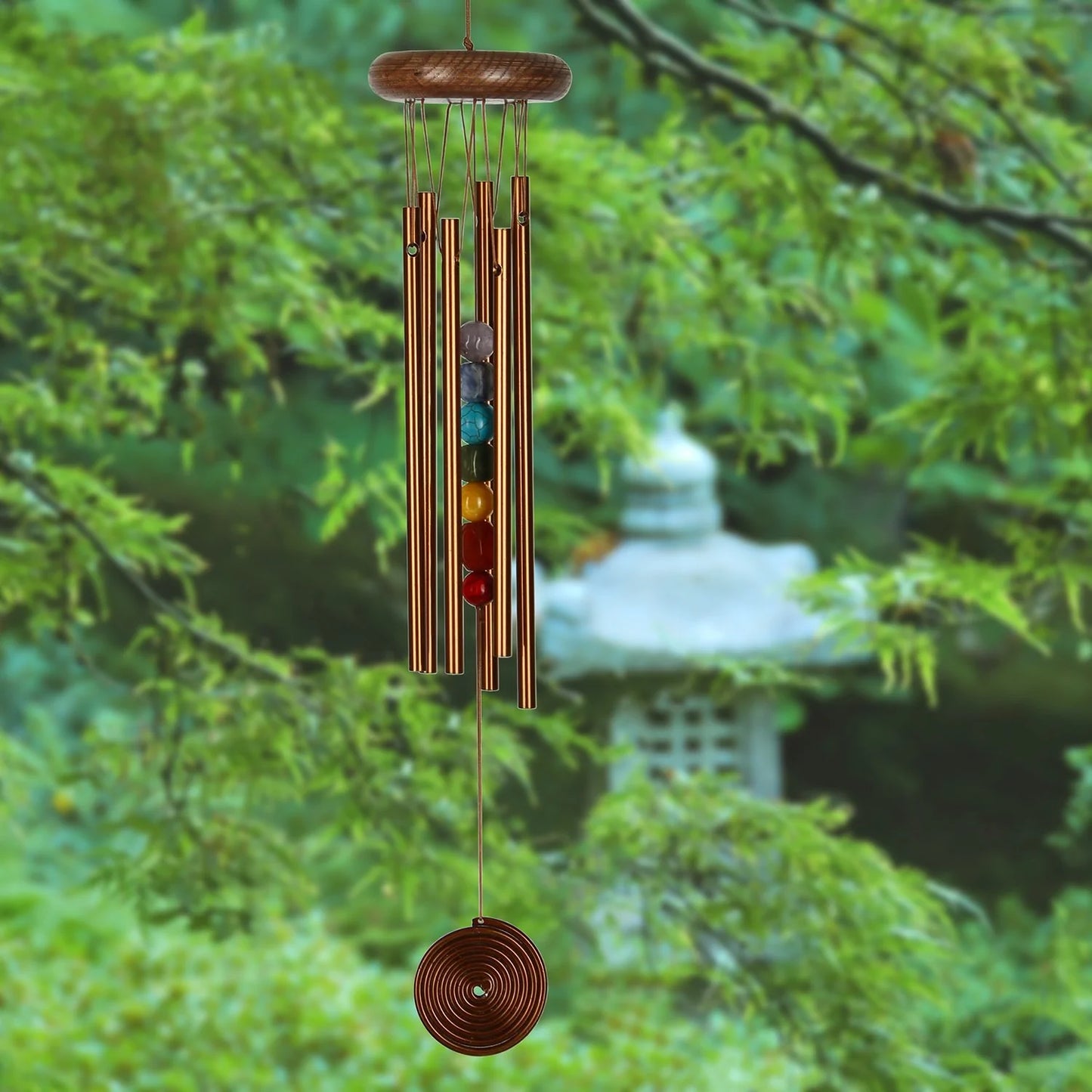 Chakra Chime - Seven Stones, Bronze - by Woodstock Chimes