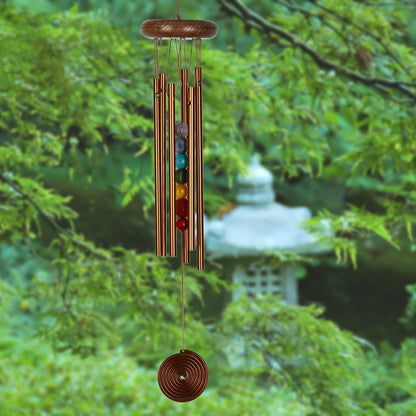 Chakra Chime - Seven Stones, Bronze - by Woodstock Chimes