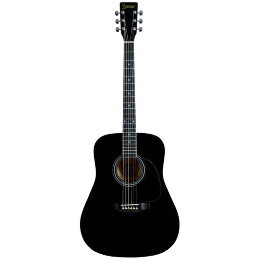 Lauren LA125BK Satin-Finish Acoustic Guitar, Black