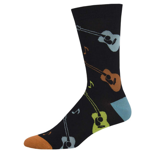 Men's Socks, Multi-colored Acoustic Guitars