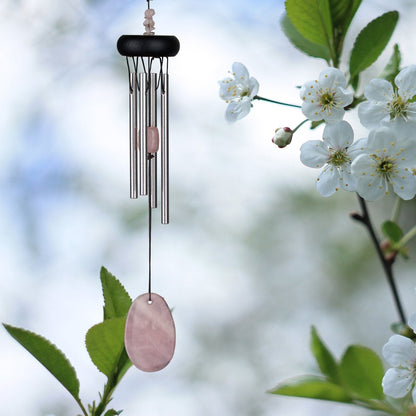 Precious Stones Chime - Rose Quartz - by Woodstock Chimes