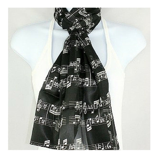 Sheet Music Scarf, Black