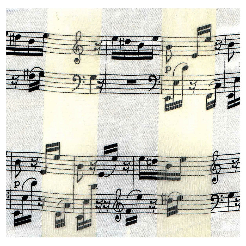 Sheet Music Scarf, White