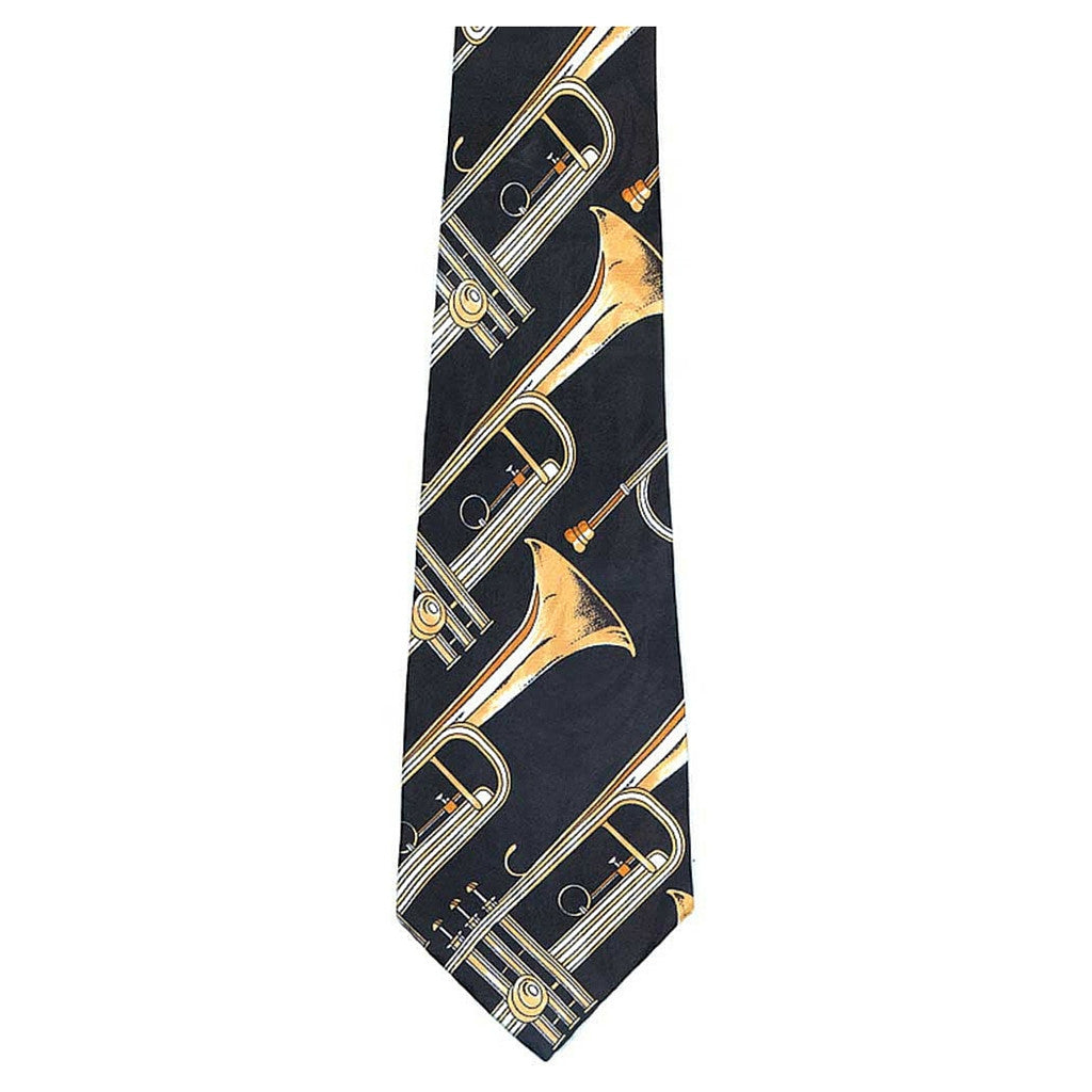 Neck Tie, Large Trumpets, Black