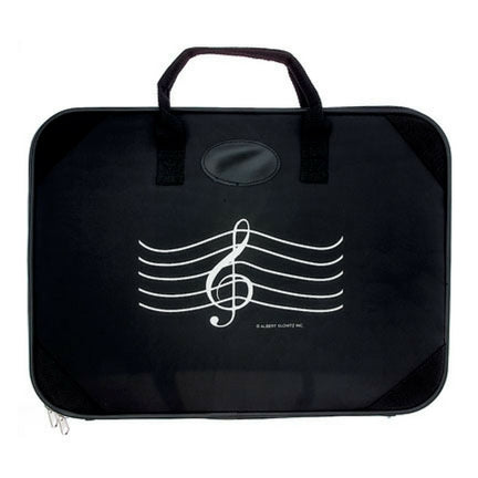 Nylon Zippered Briefcase, Treble Clef