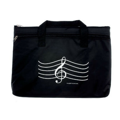 Double Zip Portfolio Bag, Treble Clef (Specify Color)