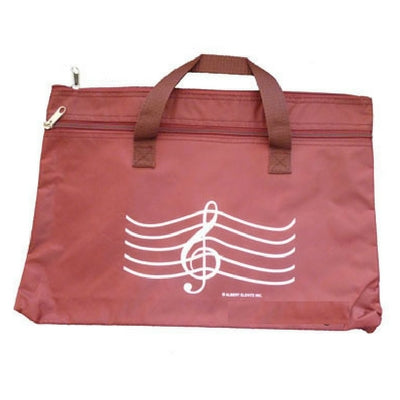 Double Zip Portfolio Bag, Treble Clef (Specify Color)