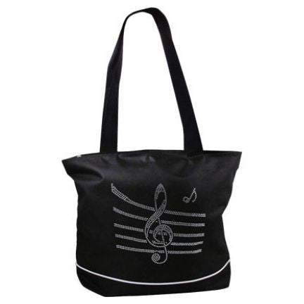 Tote Bag, Bling Treble Clef