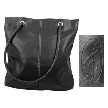 Pebblestone Treble Clef Tote Bag, Classic Black