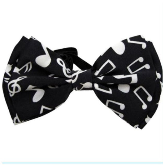 Bow Tie, White Notes on Black