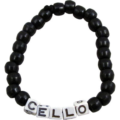 Alphabet Letter Bead Bracelet, Cello