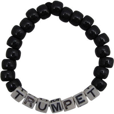 Alphabet Letter Bead Bracelet, Trumpet