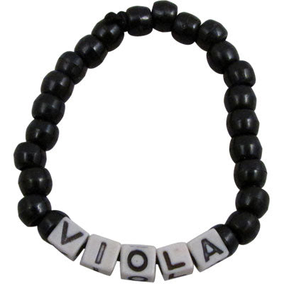 Alphabet Letter Bead Bracelet, Viola