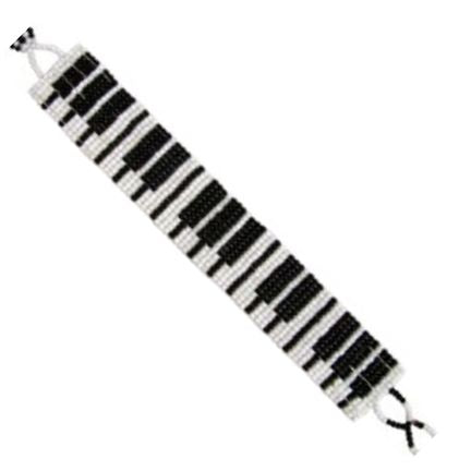 Bracelet, Piano Keyboard Beaded