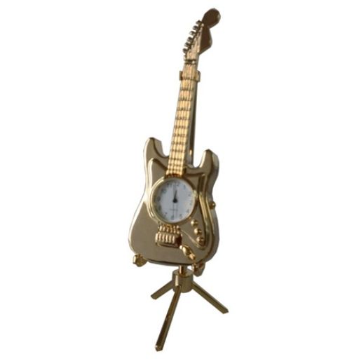 Desk Clock, Electric Guitar, Gold