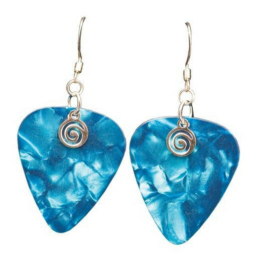 Guitar Pick Earrings, Turquoise