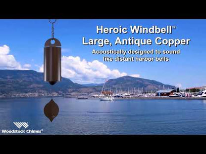 Heroic Windbell - Large, Antique Copper - by Woodstock Chimes