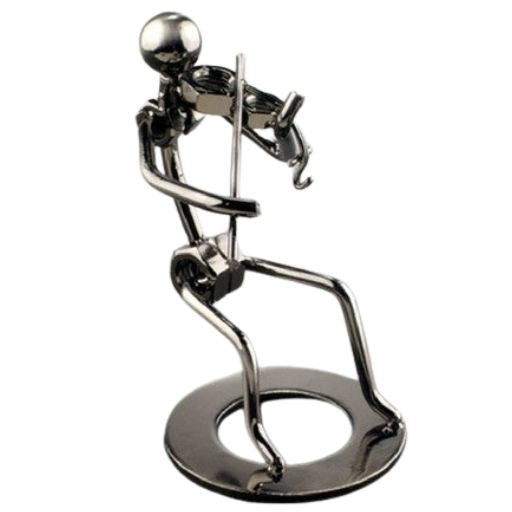 Metal Musician Sculpture, Violin / Viola  Player