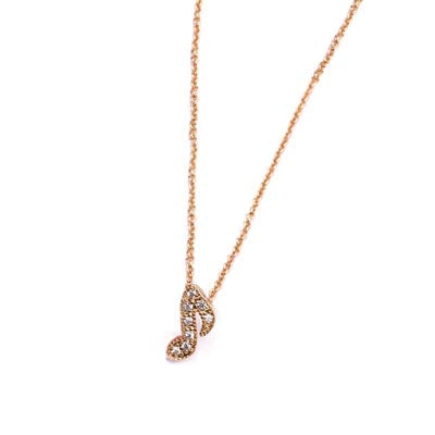 Lauren-Spencer Necklace, Music Note, Gold