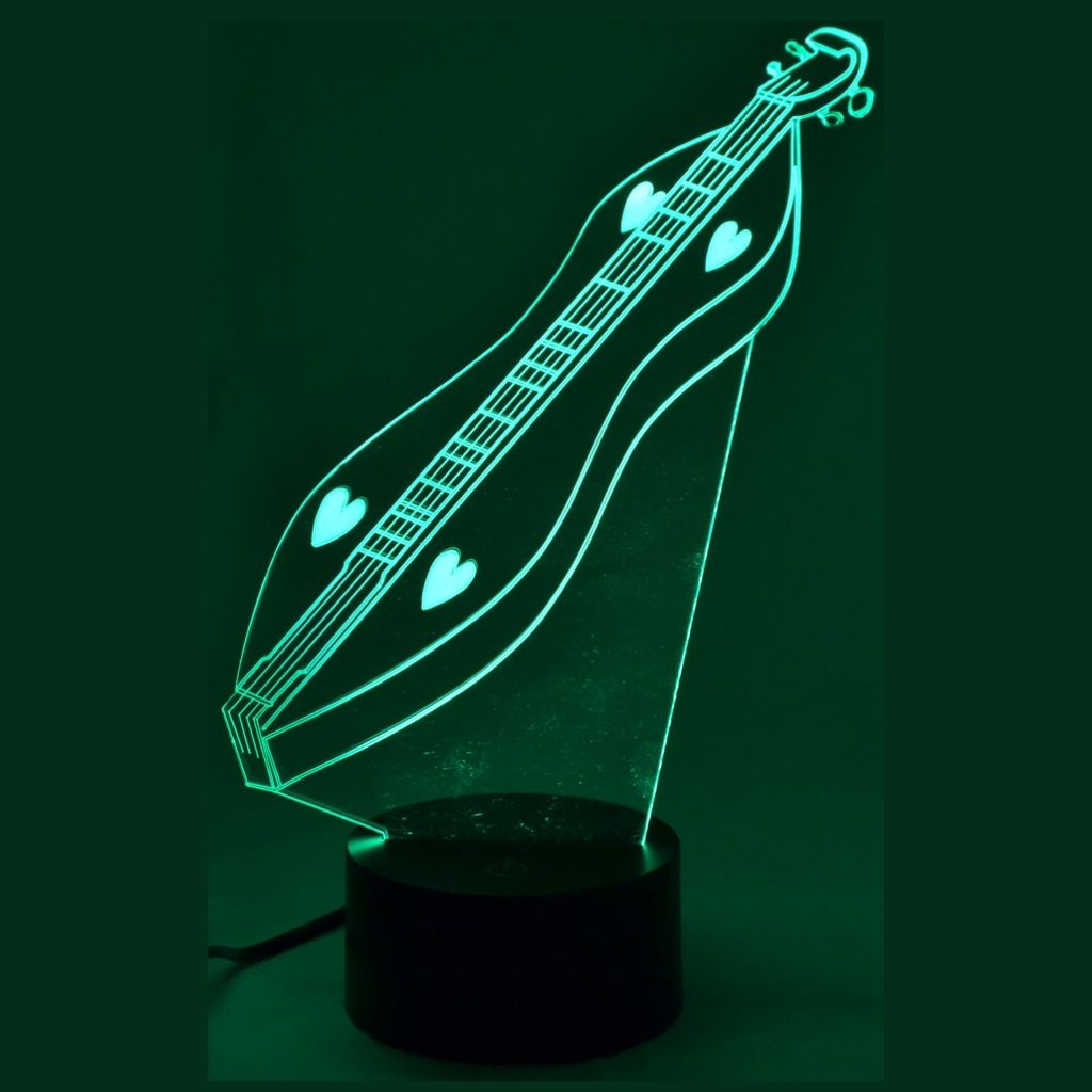 3-D Illusion Color-Changing Lamp, Mountain Dulcimer