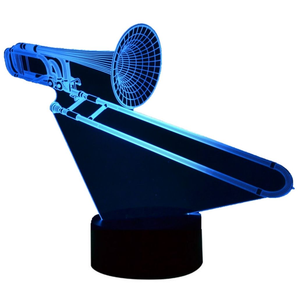 3-D Illusion Color-Changing Lamp, Trombone