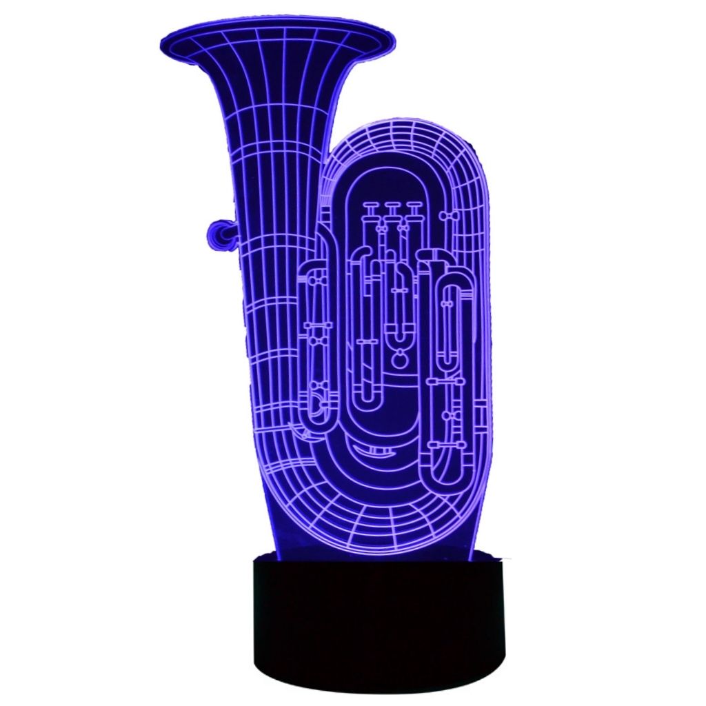 3-D Illusion Color-Changing Lamp, Tuba